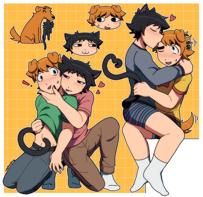 scott pilgrim and wallace wells (scott pilgrim) drawn by warambling