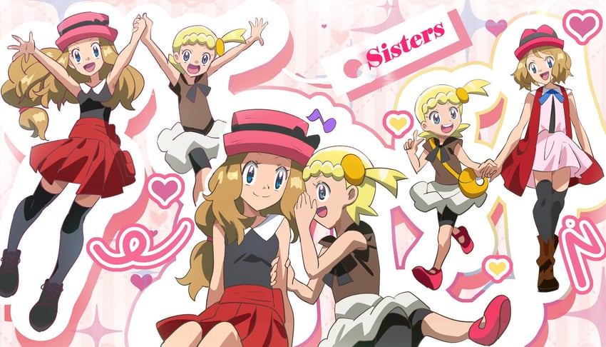 serena and bonnie (pokemon and 1 more) drawn by noah_(nowlifeyell)