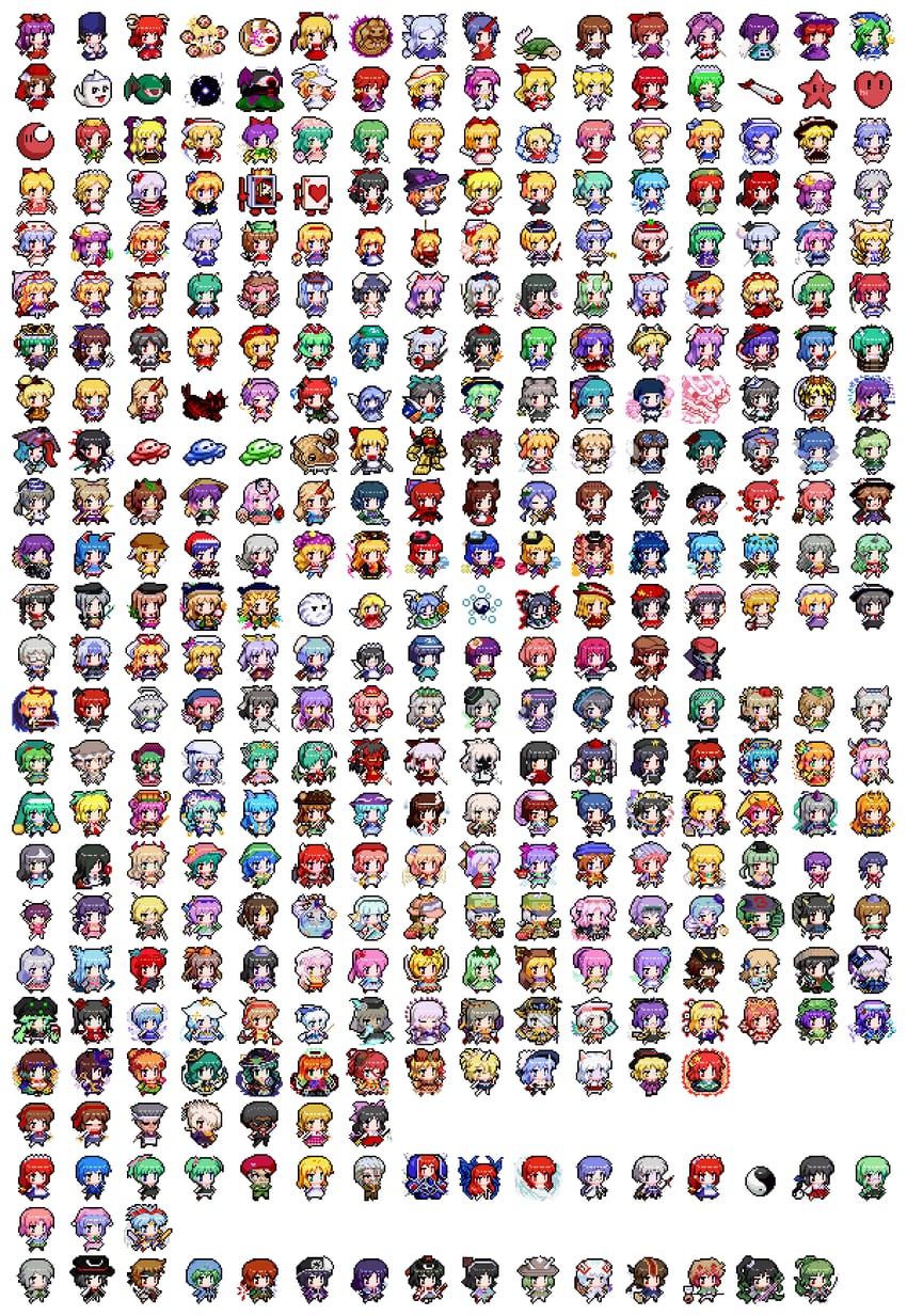 hakurei reimu, kirisame marisa, remilia scarlet, flandre scarlet, izayoi sakuya, and 297 more (original and 51 more) drawn by ai_mebius