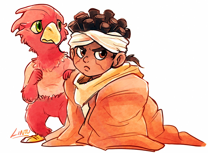 mohammed avdol and magician's red (jojo no kimyou na bouken and 1 more) drawn by lintufriikki