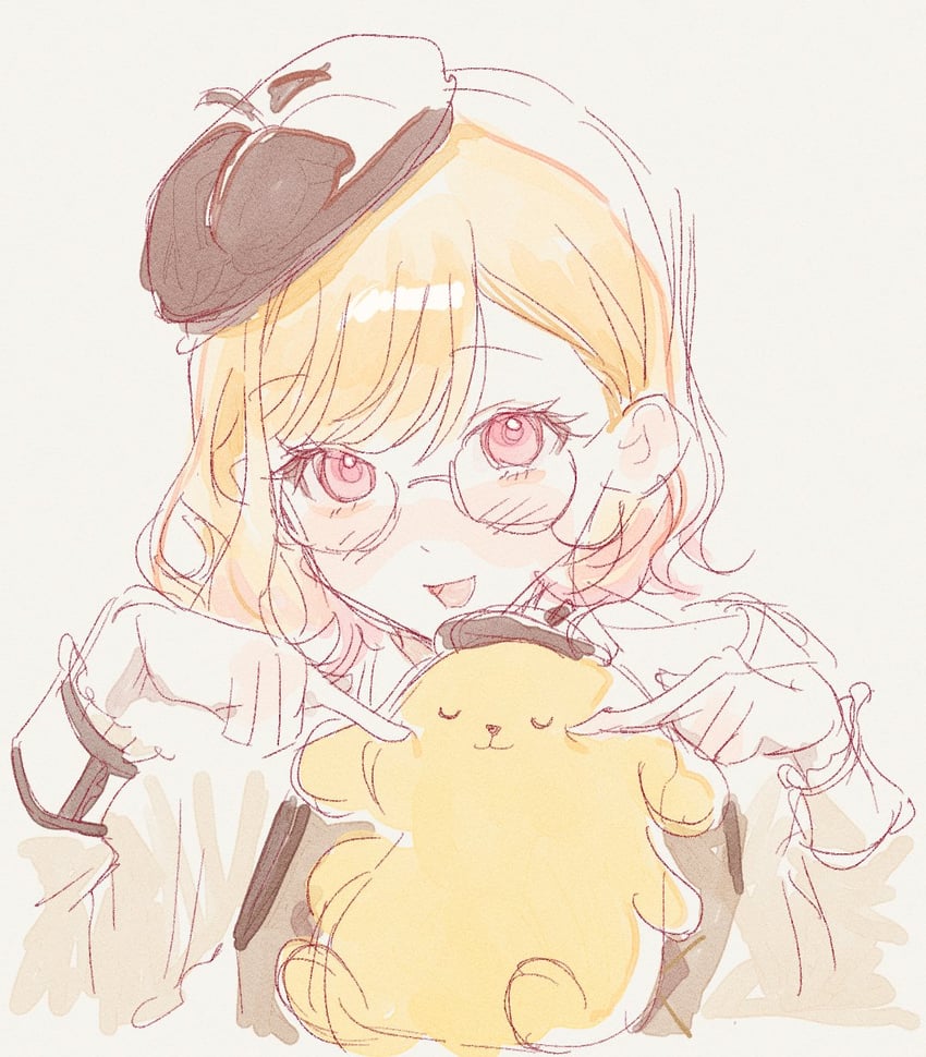 tenma saki and pompompurin (project sekai and 1 more) drawn by re_memberry