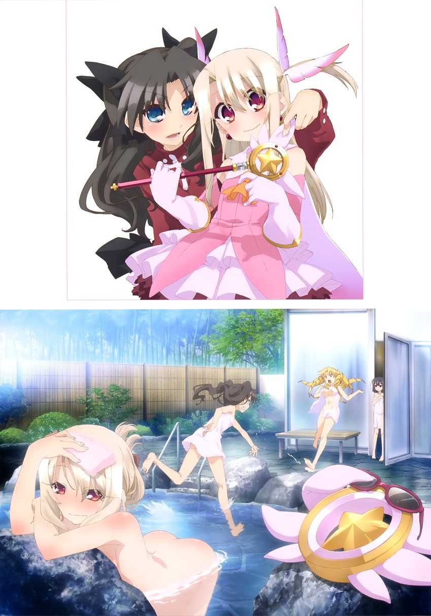 tohsaka rin, illyasviel von einzbern, miyu edelfelt, prisma illya, magical ruby, and 1 more (fate and 1 more)