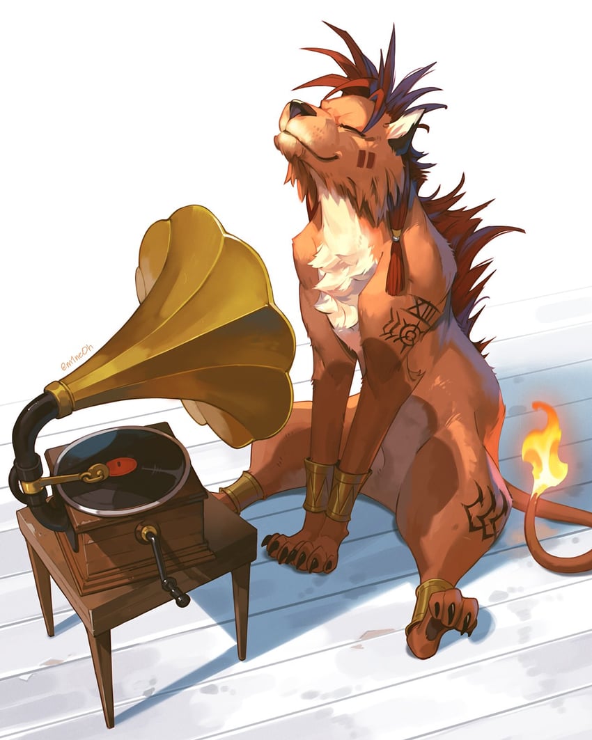 red xiii (final fantasy and 2 more) drawn by jiro_(ninetysix)
