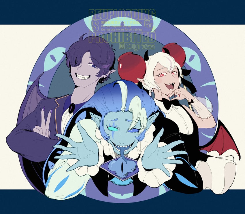 shadow milk cookie, candy apple cookie, and black sapphire cookie (cookie run and 1 more) drawn by cugrass