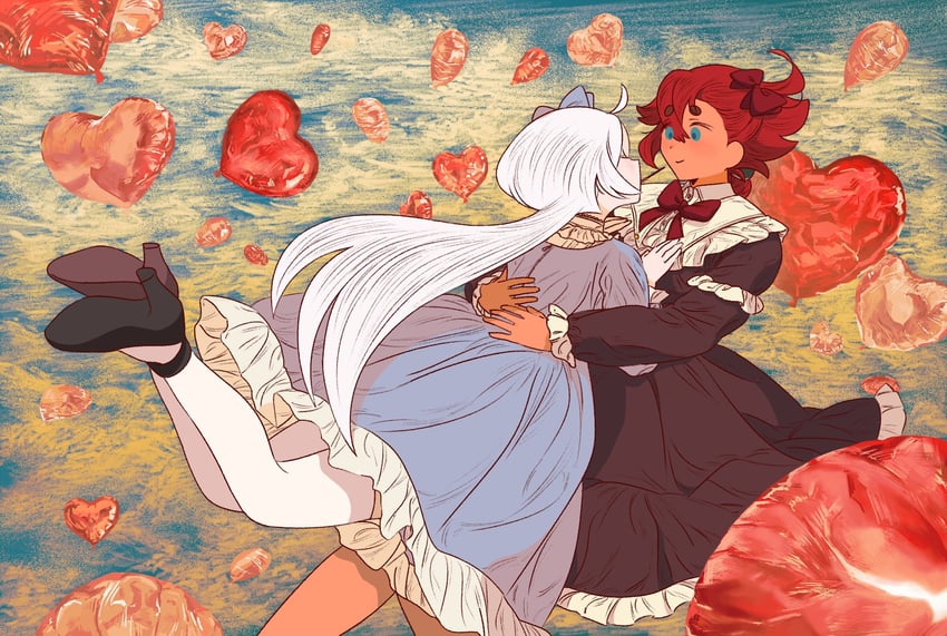 suletta mercury and miorine rembran (gundam and 1 more) drawn by eoljukko