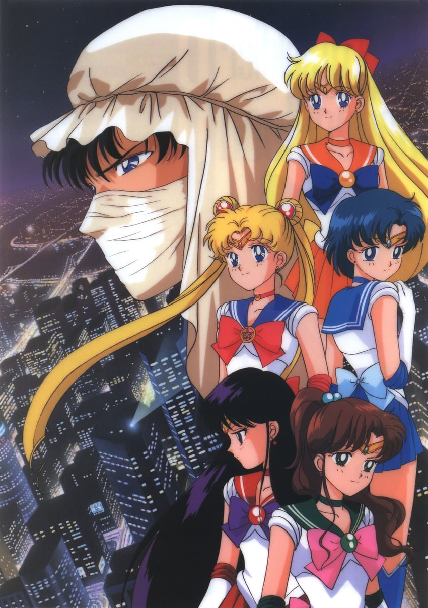 tsukino usagi, sailor moon, mizuno ami, aino minako, hino rei, and 7 more (bishoujo senshi sailor moon and 1 more) drawn by tadano_kazuko