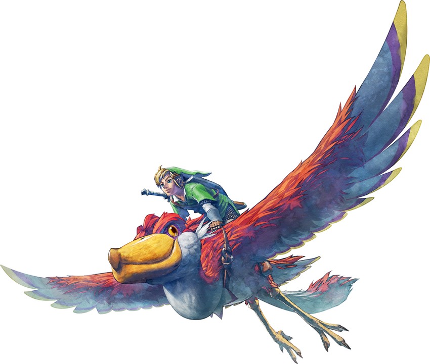 link and loftwing (the legend of zelda and 1 more) drawn by takumi_wada