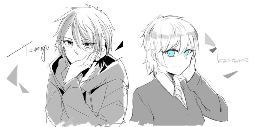 kihara tsumugu and isaki kaname (nagi no asukara) drawn by aki_(neyuki41028)