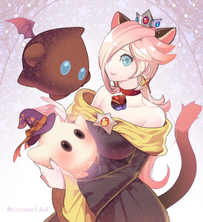 rosalina, luma, baby luma, and polari (mario and 1 more) drawn by hoshikuzu_pan