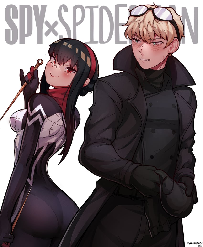 yor briar, twilight, silk, and spider-man noir (marvel and 2 more) drawn by ryu_(ryuwanshoy)