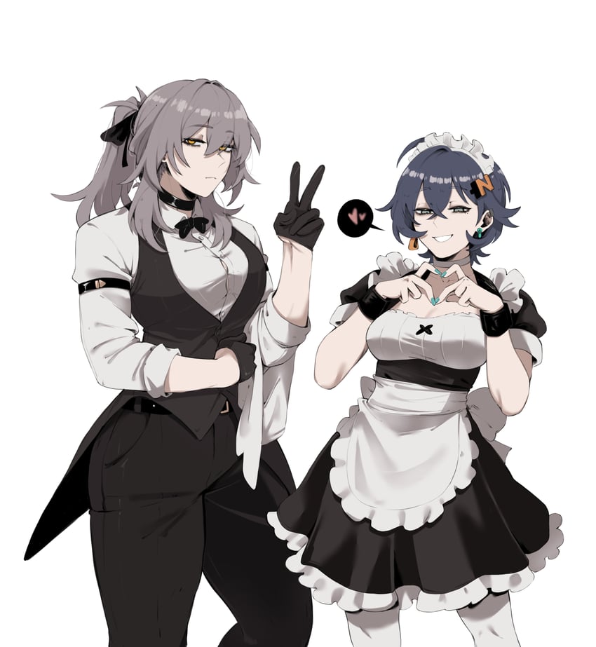 trailblazer, stelle, and belle (honkai and 3 more) drawn by masoq