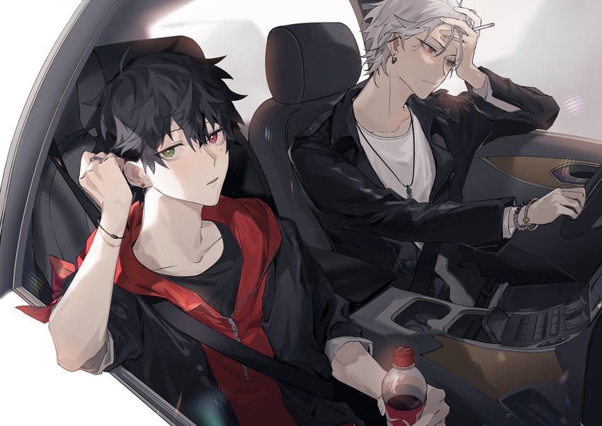 yamada ichiro and aohitsugi samatoki (hypnosis mic) drawn by shuiyiyaogong