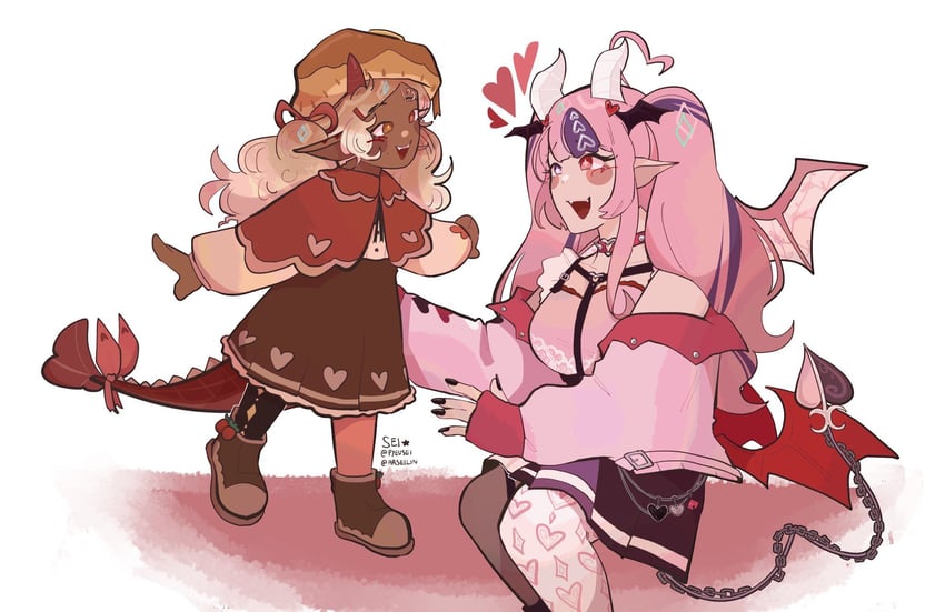 ironmouse and empanada (vshojo and 2 more) drawn by sei_(pyeusei)