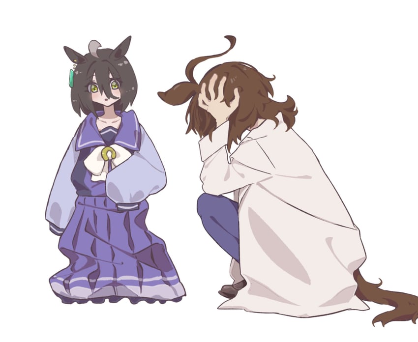 agnes tachyon and manhattan cafe (umamusume) drawn by noon_463