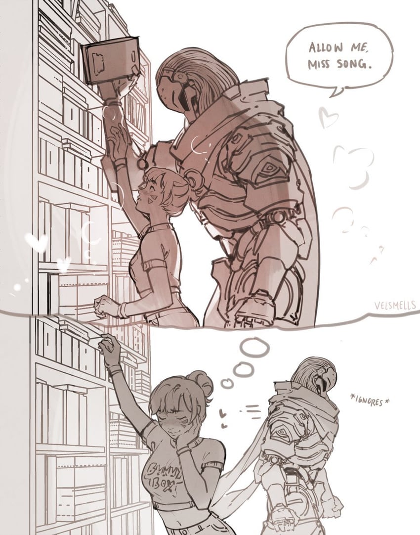 d.va, ramattra, and cardboard d.va (overwatch) drawn by velinxi