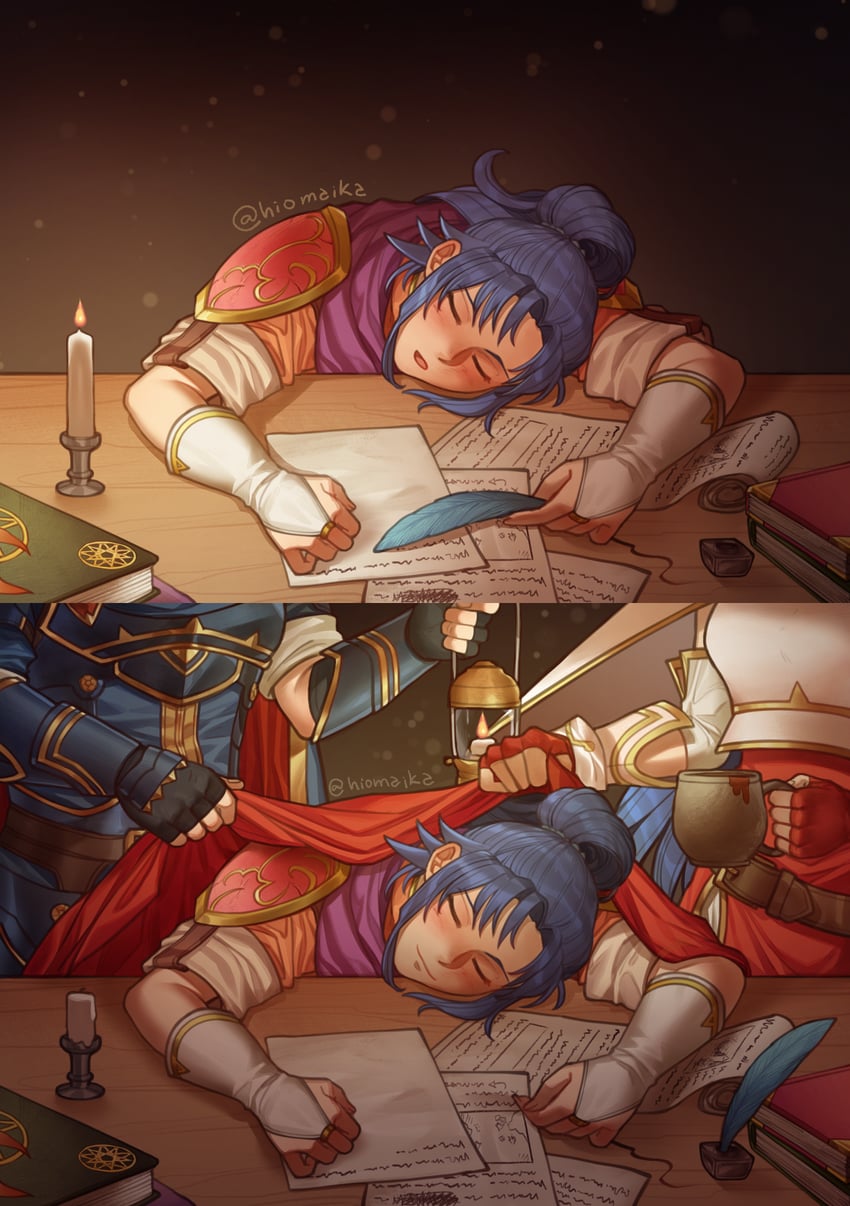 marth, caeda, and female kris (fire emblem and 2 more) drawn by hiomaika