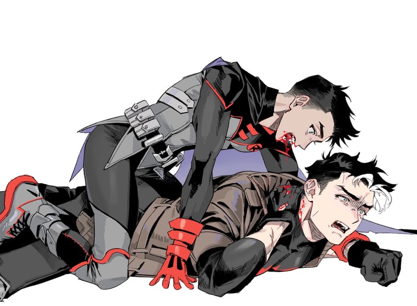 robin, jason todd, red hood, and damian wayne (dc comics and 1 more) drawn by 3000zialg