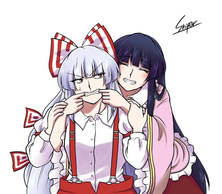 fujiwara no mokou and houraisan kaguya (touhou) drawn by sniper16783072