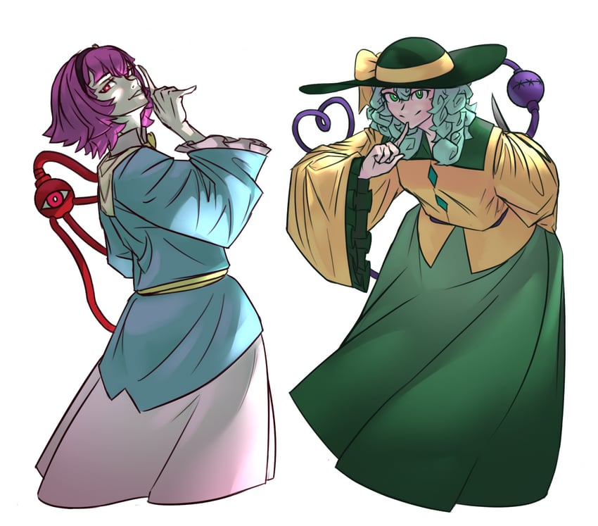 komeiji koishi and komeiji satori (touhou and 1 more) drawn by ipol