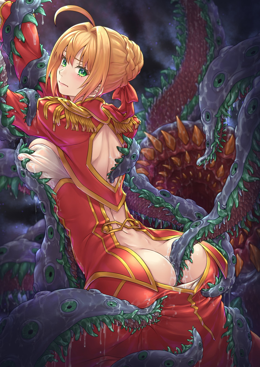 nero claudius (fate and 2 more) drawn by kuragetakos