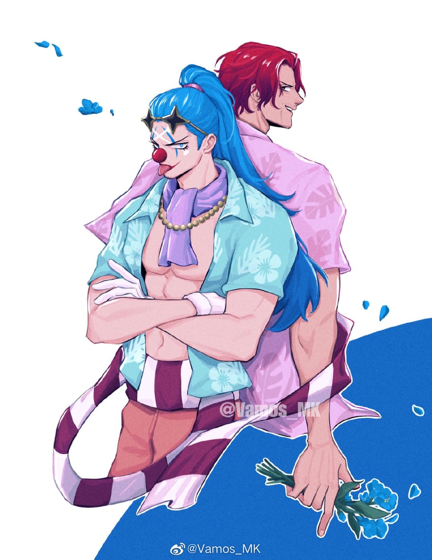 shanks and buggy the clown (one piece) drawn by vamos_mk
