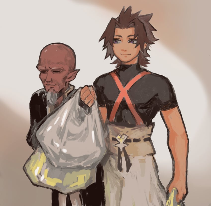 terra and master xehanort (kingdom hearts and 1 more) drawn by snoozaga