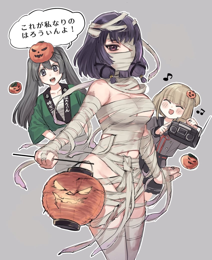 tokime shizuka, hiroe chiharu, and ebony (mahou shoujo madoka magica and 1 more) drawn by yukishiro_(hitsuji)
