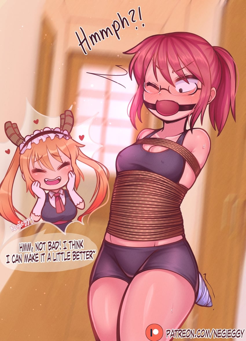 tohru and kobayashi (kobayashi-san chi no maidragon) drawn by negi_(liquidu)