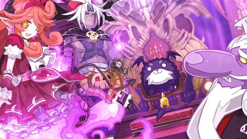 zeabolos, keroberos, baphomet, and lilith (makai shin trillion) drawn by nanameda_kei