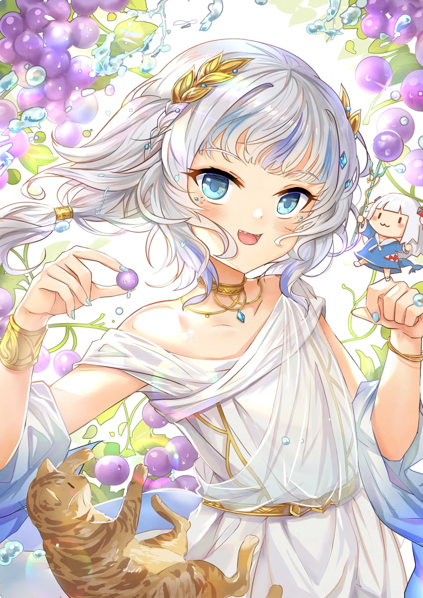 gawr gura (hololive and 1 more) drawn by yougenko