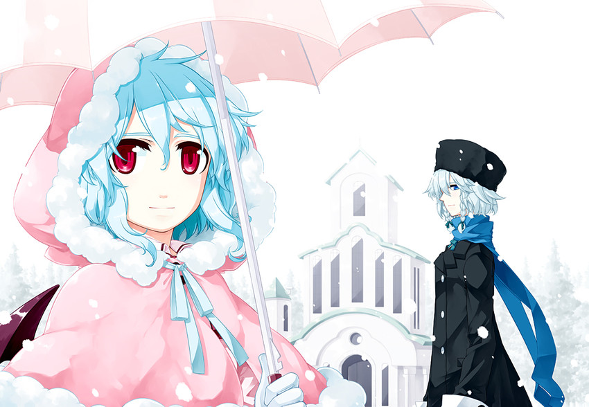remilia scarlet and izayoi sakuya (touhou) drawn by sakuraba_yuuki