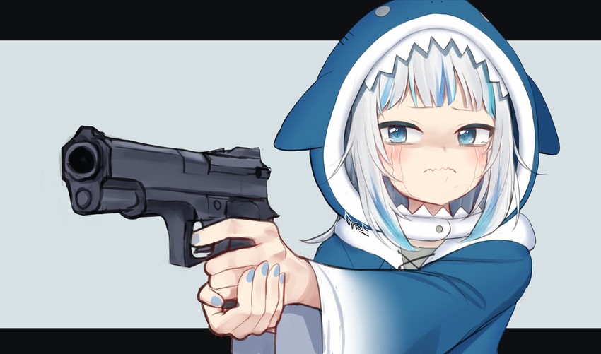 gawr gura (hololive and 3 more) drawn by cyfrus