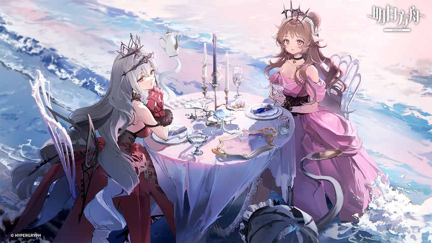 skadi, skadi the corrupting heart, and eyjafjalla (arknights) drawn by anmi