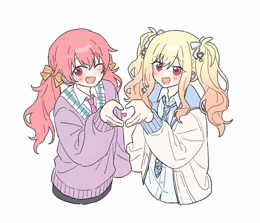 tenma saki and momoi airi (project sekai) drawn by cocov