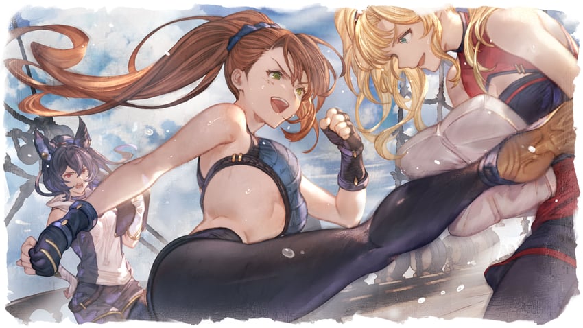 zeta, beatrix, and ilsa (granblue fantasy and 1 more) drawn by minaba_hideo