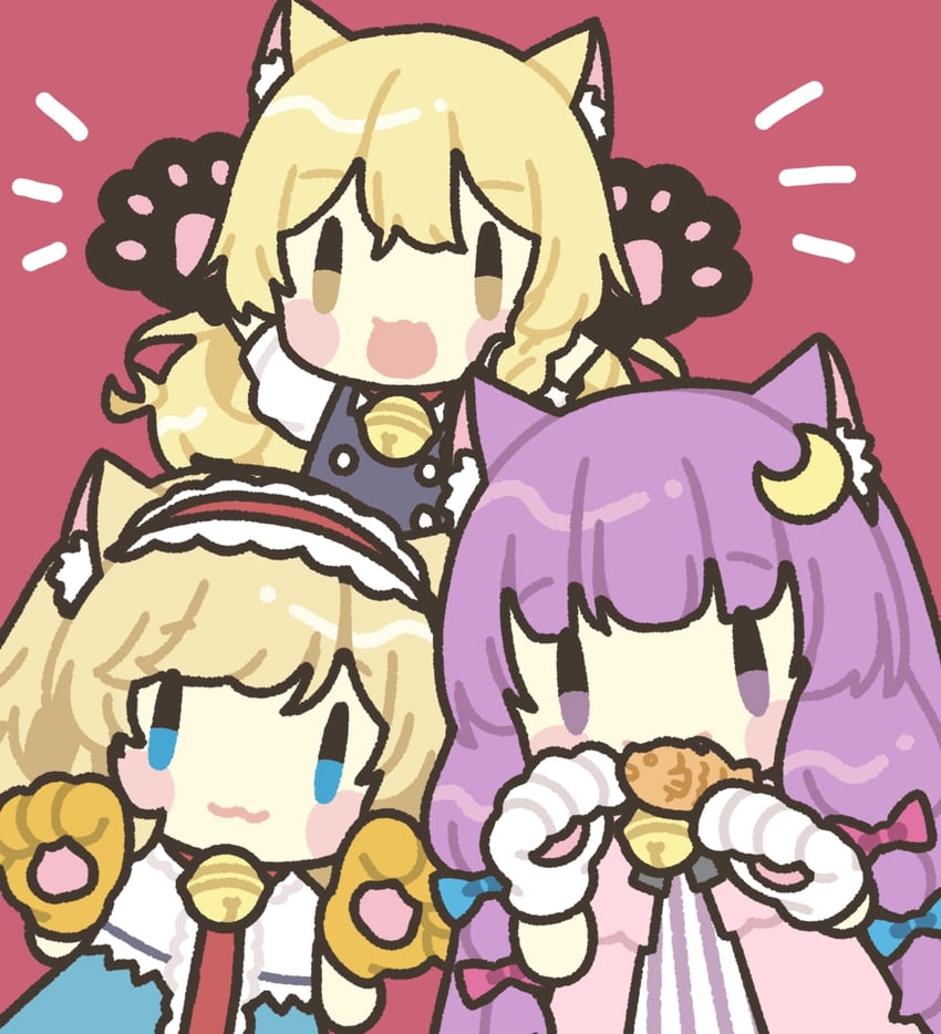 kirisame marisa, alice margatroid, and patchouli knowledge (touhou) drawn by kagome_f