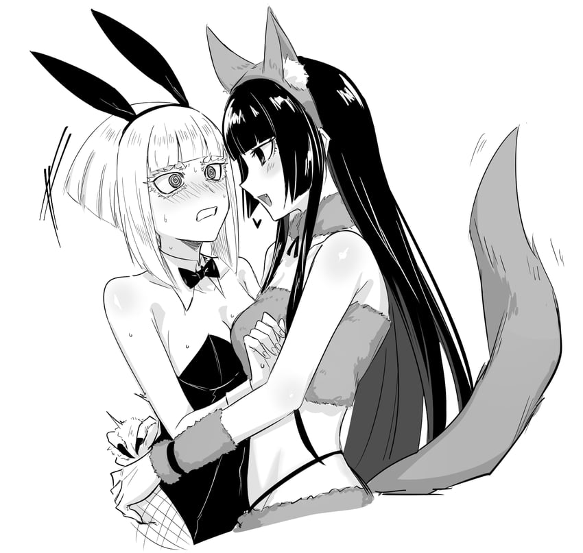 kurogane otoha and shiraya tamaki (rock wa lady no tashinami deshite) drawn by aoki_shizumi