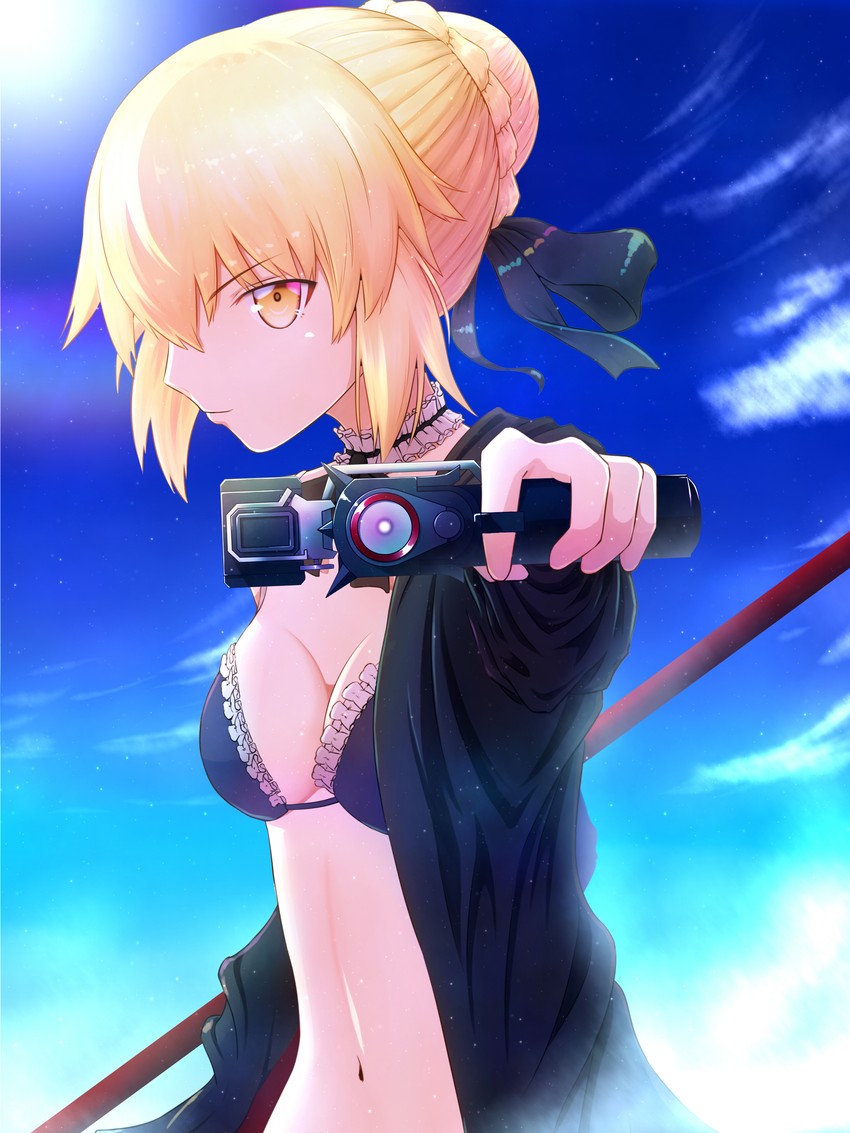 artoria pendragon and saber alter (fate and 1 more) drawn by myudo-0323
