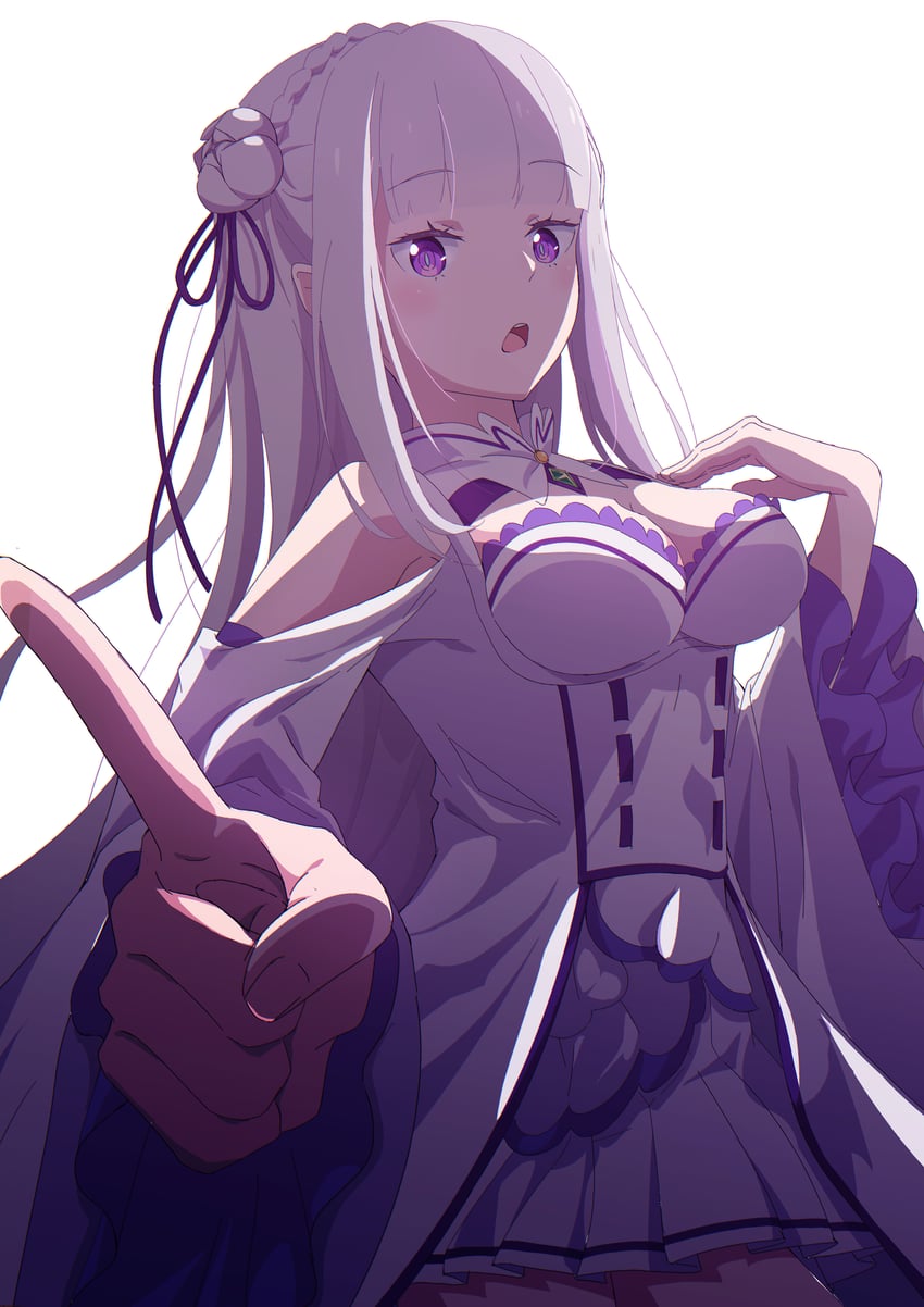 emilia (re:zero kara hajimeru isekai seikatsu) drawn by blackwhite_wind