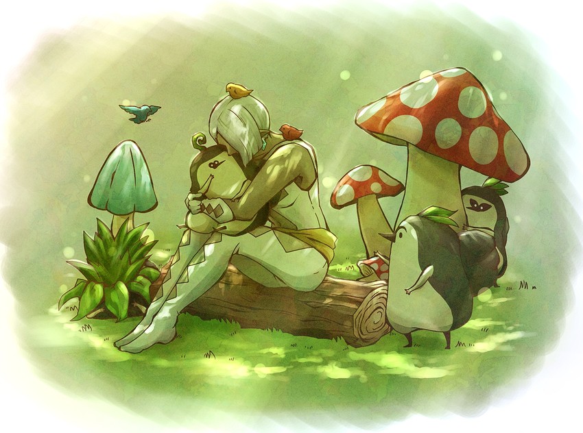 ghirahim, kikwi, lopsa, and oolo (the legend of zelda and 1 more) drawn by mackerel_(sabanoneko)