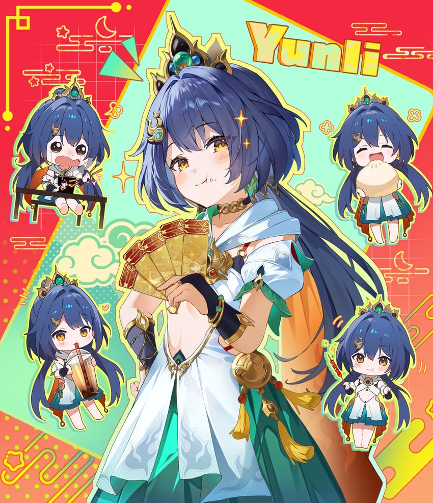 yunli (honkai and 1 more) drawn by iei_(yeahhiei)