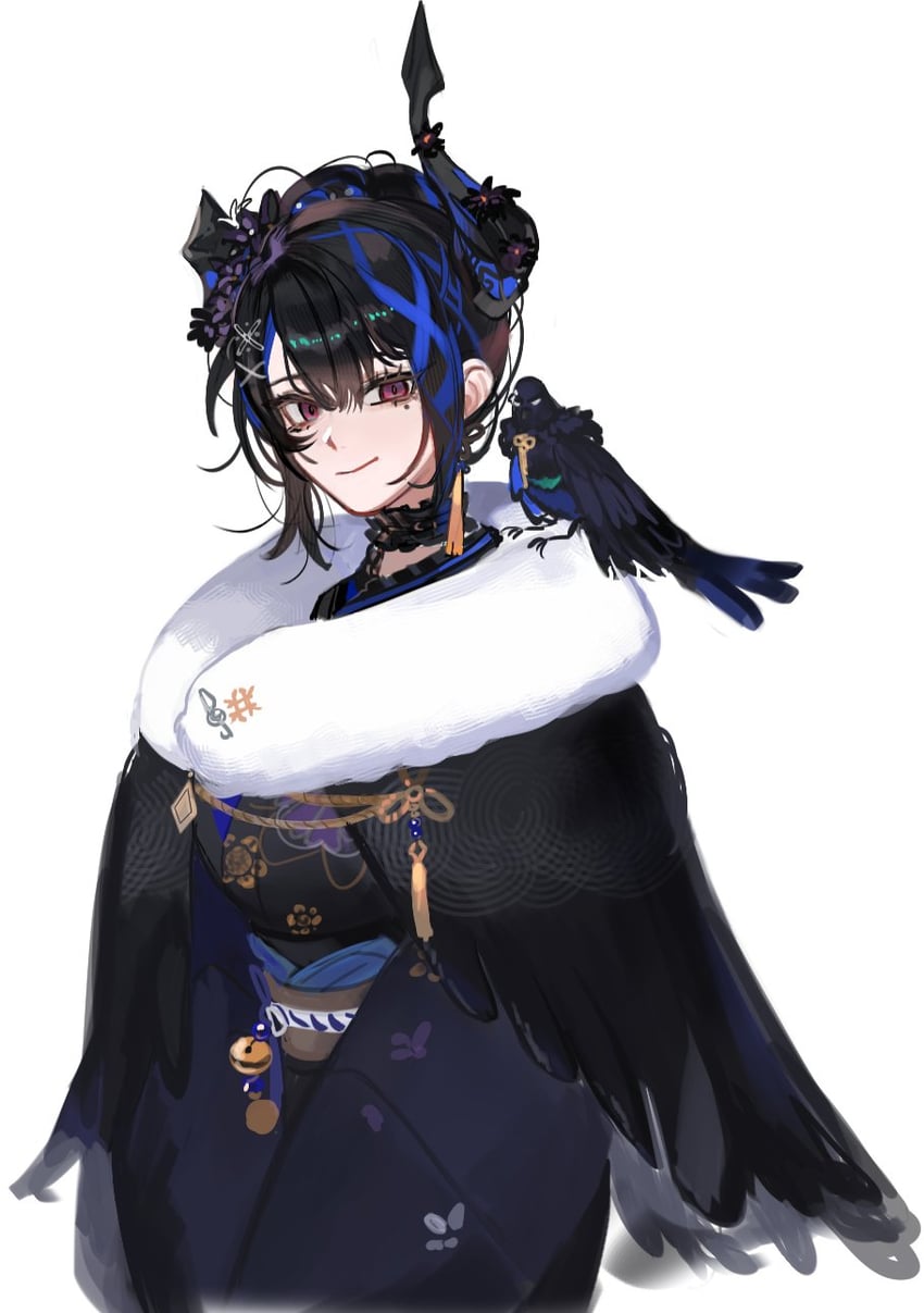 nerissa ravencroft and shadow (hololive and 1 more) drawn by eus_ing