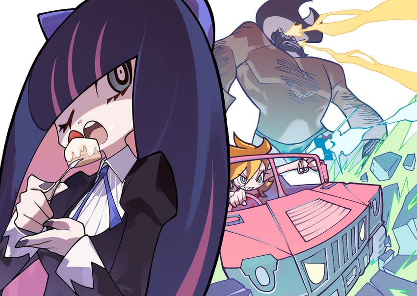 stocking, panty, and garterbelt (panty & stocking with garterbelt) drawn by yuateheng