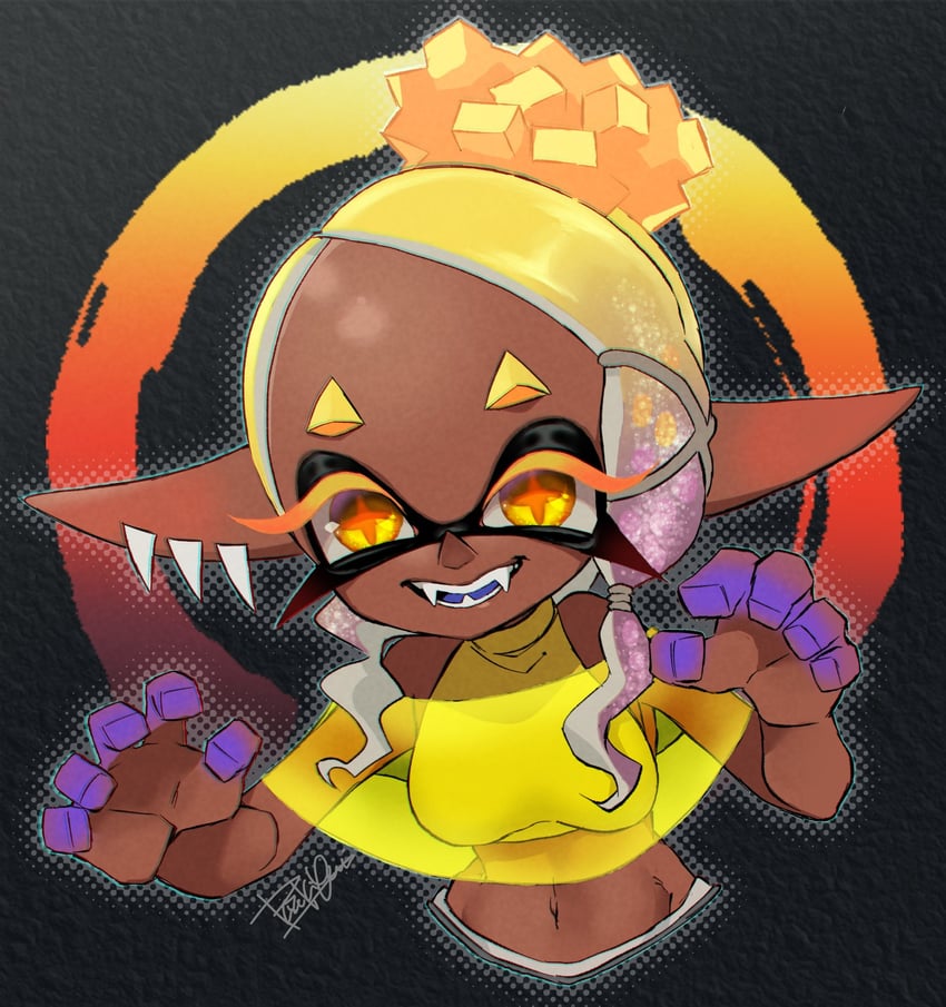 frye (splatoon and 1 more) drawn by isamu-ki_(yuuki)