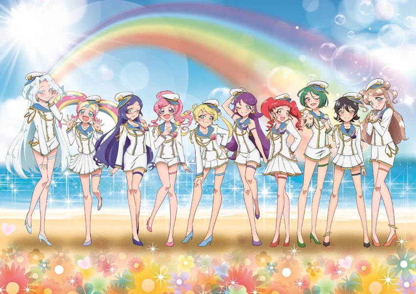 momoyama mirai, moegi emo, akagi anna, shido mel, kanamori maria, and 5 more (pretty series and 1 more)