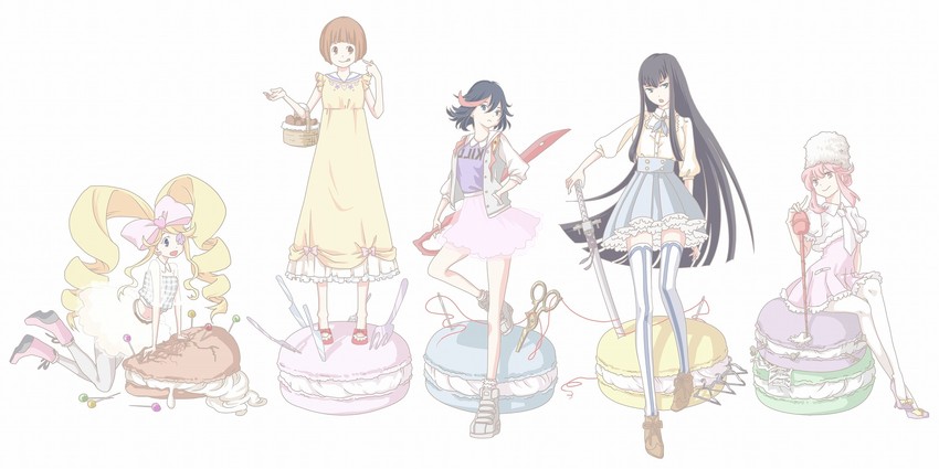matoi ryuuko, senketsu, kiryuuin satsuki, mankanshoku mako, jakuzure nonon, and 1 more (kill la kill) drawn by todo-akira