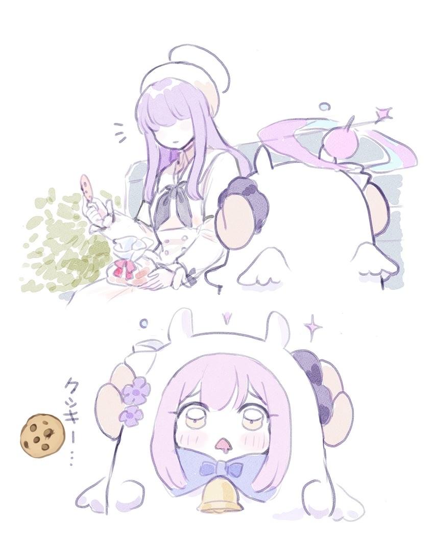 mika and tea party militant (blue archive) drawn by ekoru