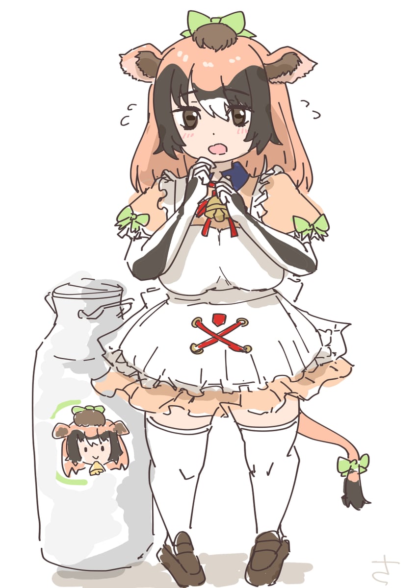 jersey cattle (kemono friends and 1 more) drawn by sasakura_(jgay7435)