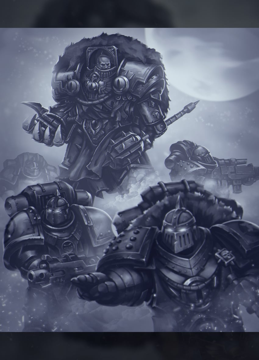 adeptus astartes and horus lupercal (warhammer 40k) drawn by grohgrog