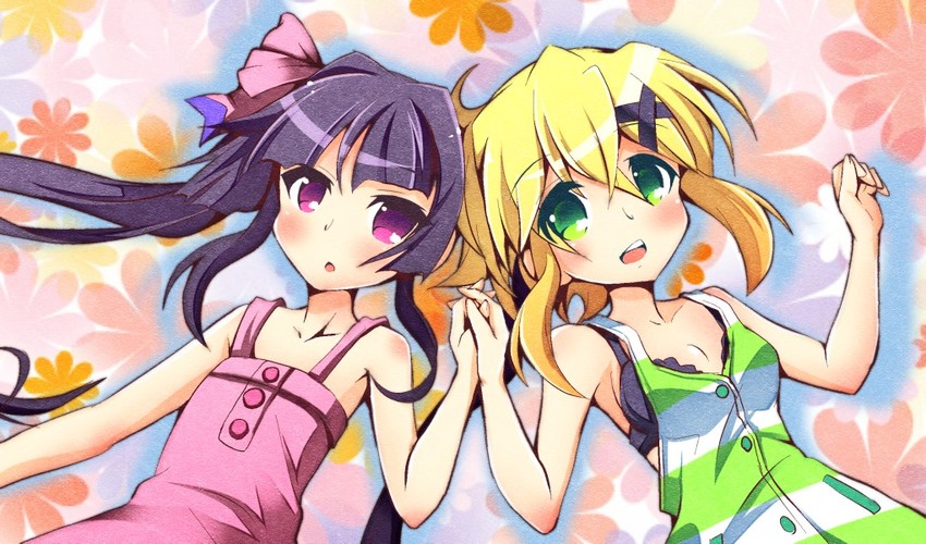 akatsuki kirika and tsukuyomi shirabe (senki zesshou symphogear) drawn by satsuki_suzuran
